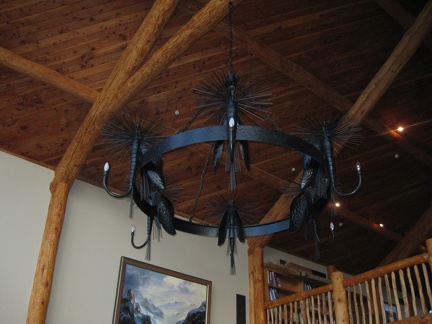 35 fly fishing chandelier